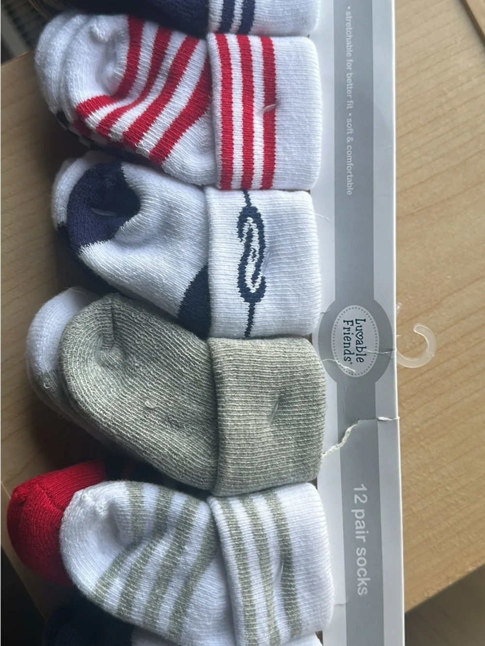 Beautiful baby Casual Crew Socks - White, Red, Navy, Gray